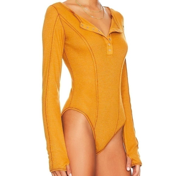 Free People Sloane Bodysuit Amber - Picture 2 of 9